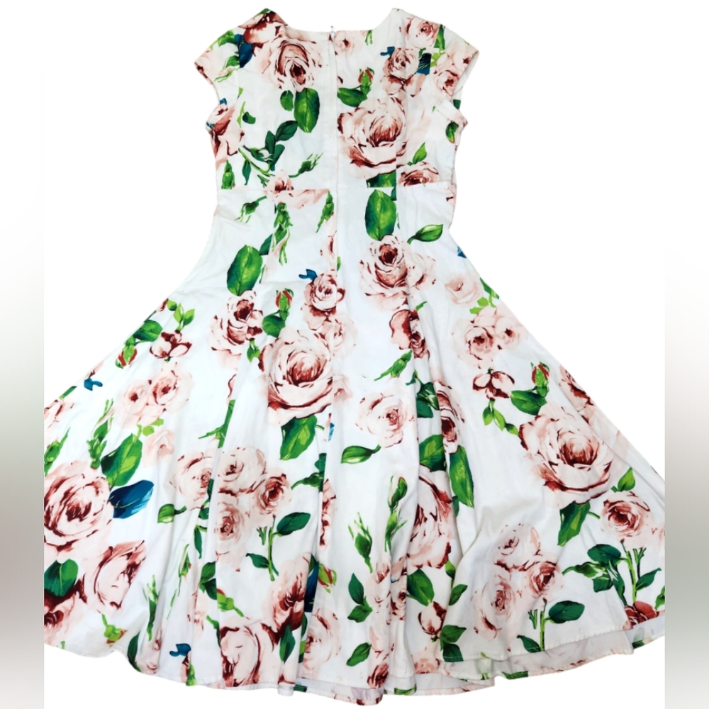 “Collectif Vintage London”  Regina Doll Swing dress, Pinup 1950s UK 14 US 10 L - Picture 8 of 13